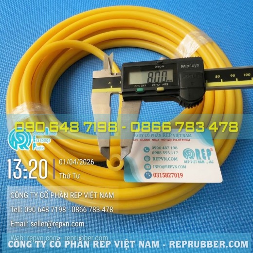Bảng đặc tính kỹ thuật ống silicone màu vàng chịu nhiệt
