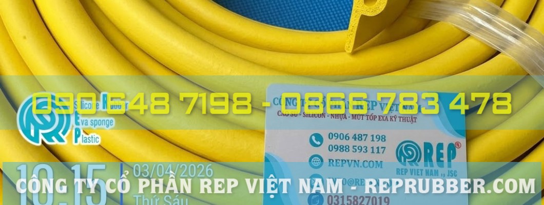 Gioăng cao su silicon xốp vàng chữ P sản xuất theo thông số kỹ thuật