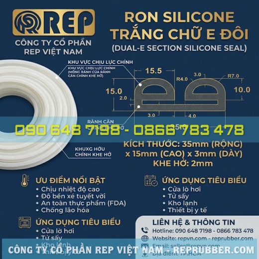 Hướng dẫn cách lựa chọn và lắp đặt ron silicon chữ E đôi để tăng tuổi thọ máy sấy công nghiệp