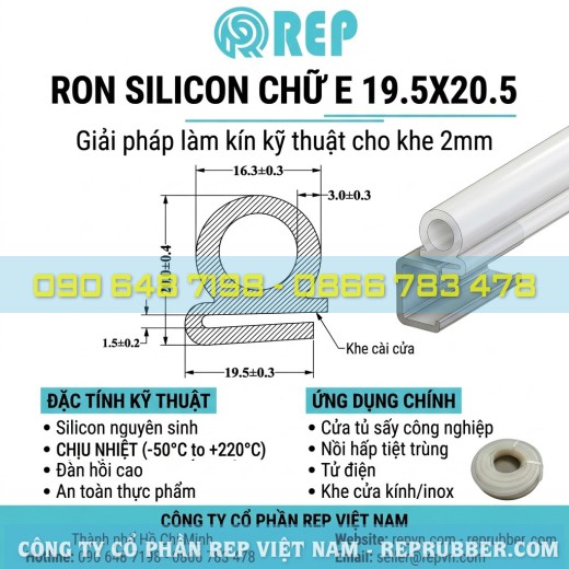 Mua ron silicon trắng chữ E tại TP.HCM: Sản xuất theo yêu cầu, giá gốc