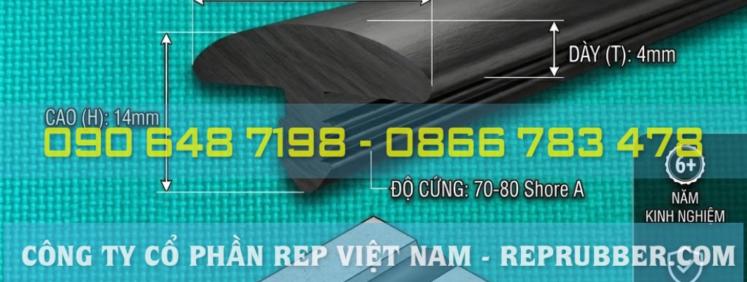 Ron cao su chữ T làm kín vách ngăn, cửa nhôm