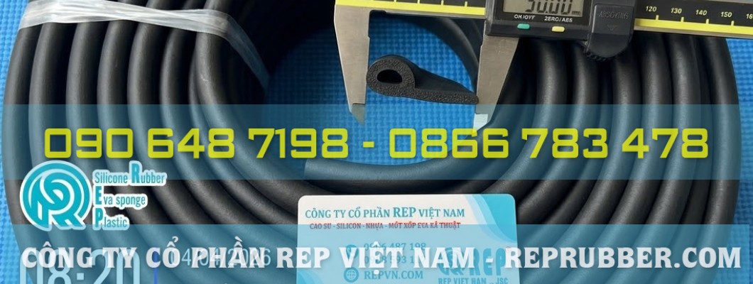 Ron silicon xốp đen chữ P đa dạng quy cách cho mọi loại tủ sấy