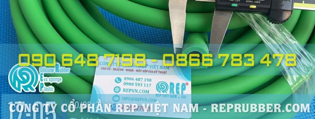 Sản xuất và cung ứng ron silicon chữ D màu xanh theo yêu cầu