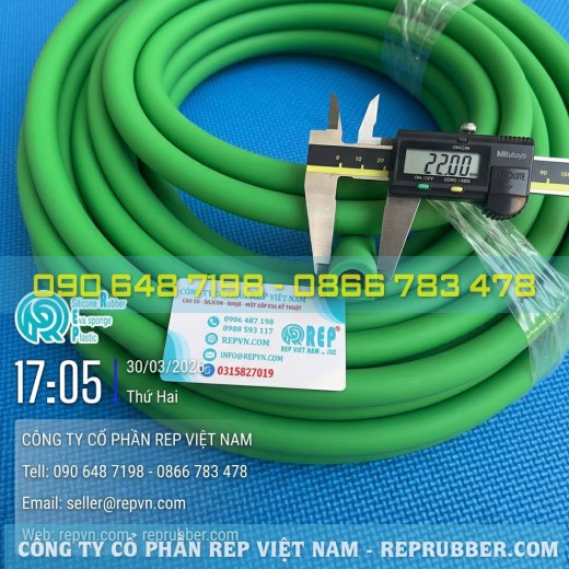 Sản xuất và cung ứng ron silicon chữ D màu xanh theo yêu cầu