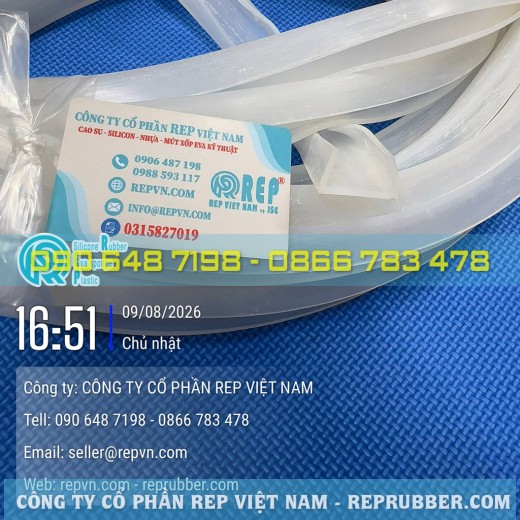 Gioăng silicon chữ U dùng cho cửa kính, tủ máy và thiết bị công nghiệp