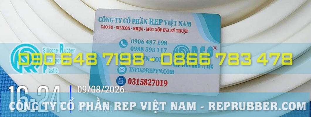 Ron silicon xốp trắng chữ nhật sản xuất theo mẫu, đúng kích thước