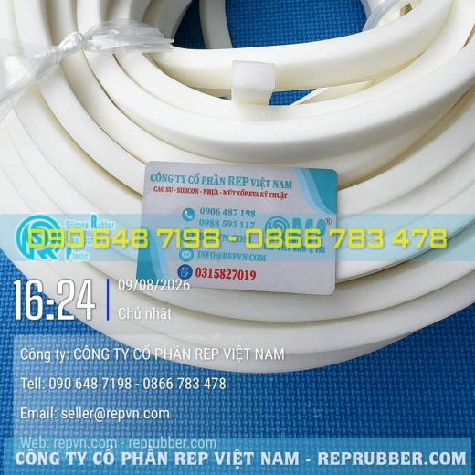 Ron silicon xốp trắng chữ nhật sản xuất theo mẫu, đúng kích thước