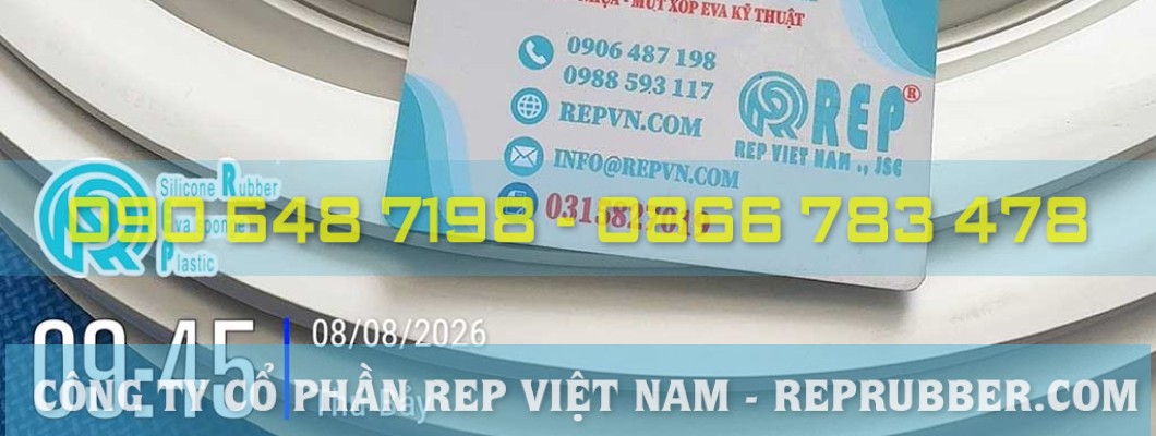 Gioăng cao su trắng chữ U làm kín mép, hạn chế bụi nước xâm nhập