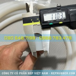 Gioăng silicon trắng chữ D 11x20 Gioăng silicon trắng chữ D 11x20