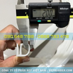 Gioăng silicon trắng chữ E 20x22x2 Gioăng silicon trắng chữ E 20x22x2