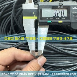 Gioăng cao su xốp EPDM đen phi 3.2 Gioăng cao su xốp EPDM đen phi 3.2