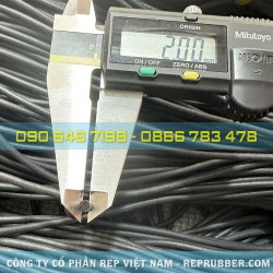 Gioăng cao su xốp EPDM đen phi 2 Gioăng cao su xốp EPDM đen phi 2