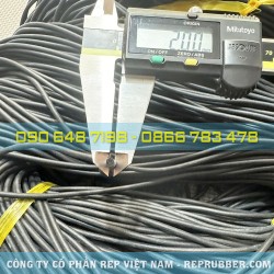 Gioăng cao su xốp EPDM đen phi 2 Gioăng cao su xốp EPDM đen phi 2