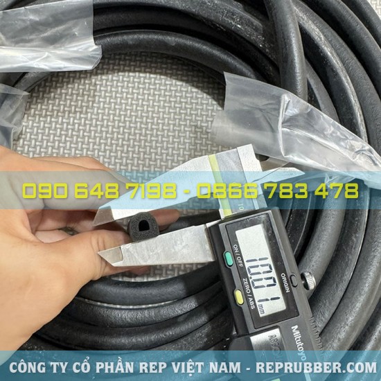 Gioăng cao su xốp EPDM chữ D 10x10x3