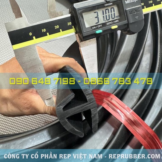 Gioăng cao su EPDM xe tải chữ H 55x31x5