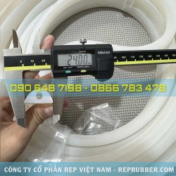Gioăng silicon trắng chữ D 24x12x3 Gioăng silicon trắng chữ D 24x12x3