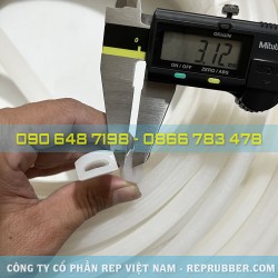 Gioăng silicon trắng chữ D 15x9x2.5