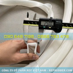 Gioăng silicon trắng chữ U 25x25x3 Gioăng silicon trắng chữ U 25x25x3