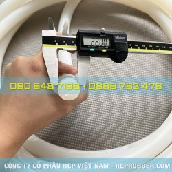 Gioăng silicon trắng trong phi 22 Gioăng silicon trắng trong phi 22