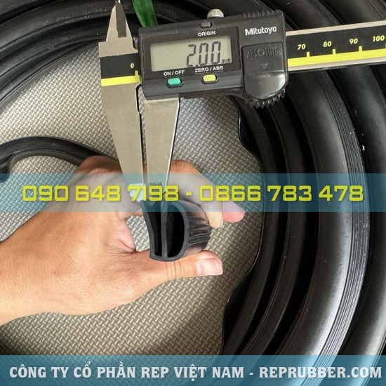 Gioăng cao su EPDM chữ E 25x16x2