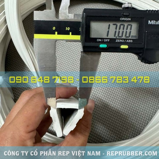 Gioăng cao su thường trắng chữ U 25x25x4