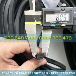 Gioăng cao su xốp EPDM 8x8 Gioăng cao su xốp EPDM 8x8