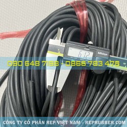 Gioăng cao su xốp đen phi 6 Gioăng cao su xốp đen phi 6