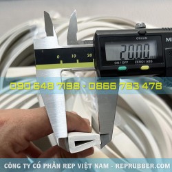 Gioăng cao su EPDM trắng chữ U 10x20x3 Gioăng cao su EPDM trắng chữ U 10x20x3