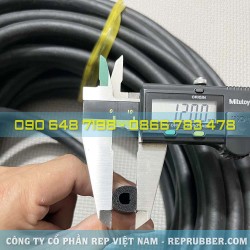 Gioăng cao su xốp EPDM chữ D 12x12x3 Gioăng cao su xốp EPDM chữ D 12x12x3