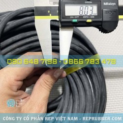 Gioăng cao su xốp EPDM đen phi 8 Gioăng cao su xốp EPDM đen phi 8