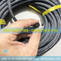 Gioăng cao su xốp EPDM đen phi 8 Gioăng cao su xốp EPDM đen phi 8