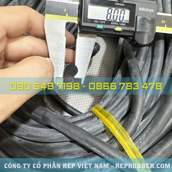 Gioăng cao su xốp EPDM phi 8