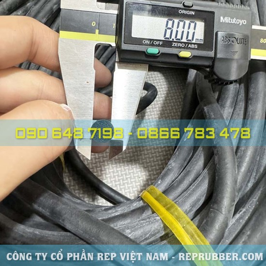 Gioăng cao su xốp EPDM phi 8