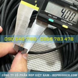 Ron cao su xốp EPDM đen phi 4 Ron cao su xốp EPDM đen phi 4