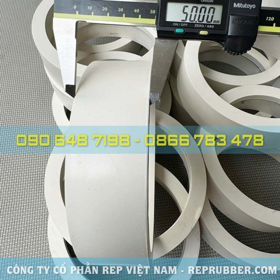 Gioăng cao su EPDM trắng 145x50x10