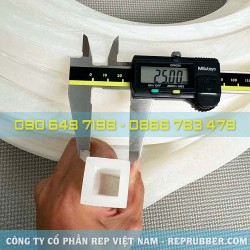 Gioăng silicon trắng vuông 25x25x5 Gioăng silicon trắng vuông 25x25x5
