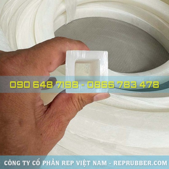 Gioăng silicon trắng vuông 25x25x5