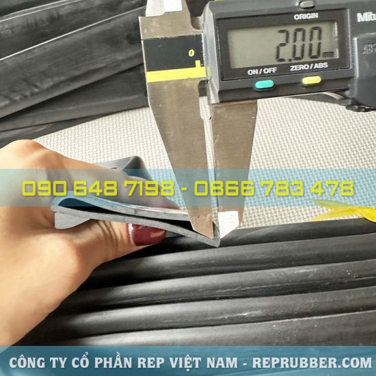 Gioăng cao su EPDM chữ D 55x7x2