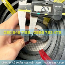 Gioăng cao su xốp EPDM chữ nhật 8x18 Gioăng cao su xốp EPDM chữ nhật 8x18