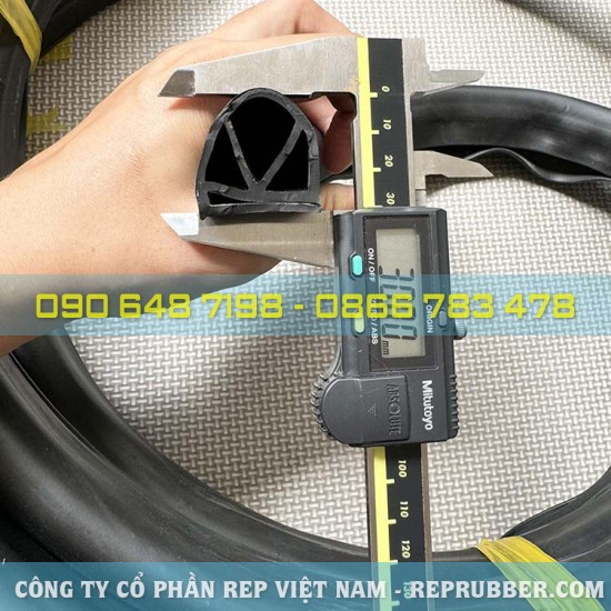 Gioăng cao su EPDM chữ E 27.5x30x3