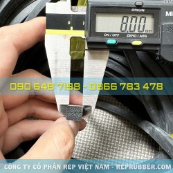 Gioăng cao su xốp EPDM chữ nhật 7x8 Gioăng cao su xốp EPDM chữ nhật 7x8