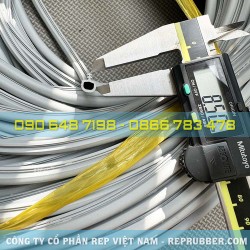 Gioăng cao su EPDM xám chữ D 8.5x7x1.3 Gioăng cao su EPDM xám chữ D 8.5x7x1.3