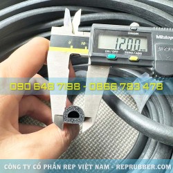 Gioăng cao su xốp chữ D 12x10x3 Gioăng cao su xốp chữ D 12x10x3