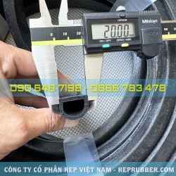Gioăng cao su xốp EPDM chữ D 20x15x2.5 Gioăng cao su xốp EPDM chữ D 20x15x2.5