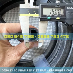 Gioăng cao su xốp EPDM chữ D 20x15x2.5 Gioăng cao su xốp EPDM chữ D 20x15x2.5