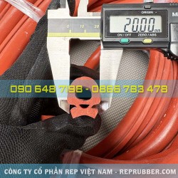 Gioăng silicon xốp đỏ chữ D 20x23x5.6 Gioăng silicon xốp đỏ chữ D 20x23x5.6