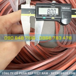 Gioăng silicon đỏ chữ nhật 5x8 Gioăng silicon đỏ chữ nhật 5x8