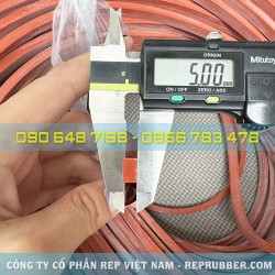 Gioăng silicon đỏ chữ nhật 5x8 Gioăng silicon đỏ chữ nhật 5x8