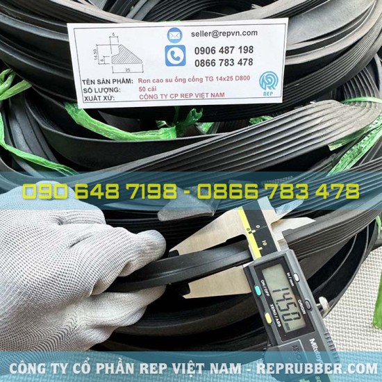 Gioăng cao su ống cống TG 14x25 D800 Gioăng cao su ống cống TG 14x25 D800