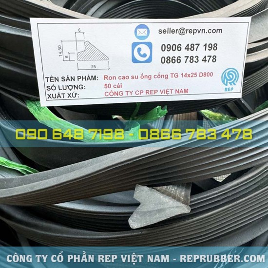 Gioăng cao su ống cống TG 14x25 D800 Gioăng cao su ống cống TG 14x25 D800